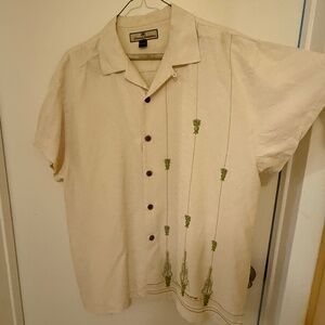 TOMMY BAHAMA MEDIUM SILK EMBROIDERED SHIRT